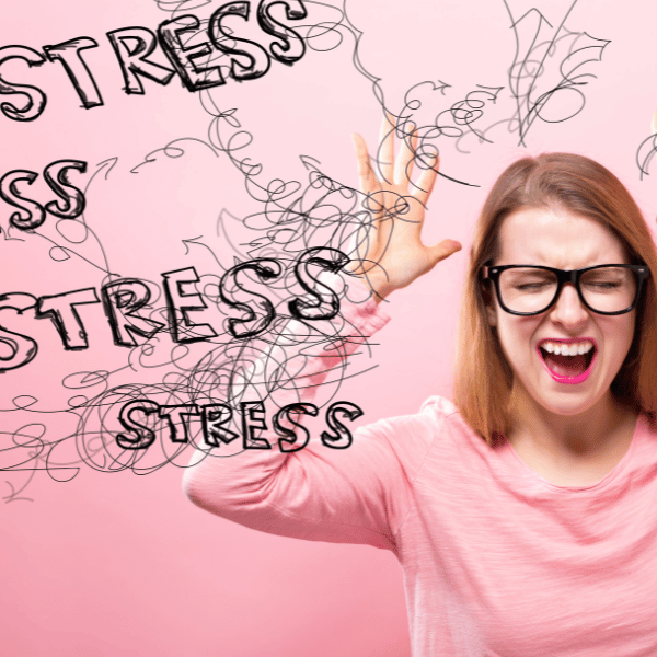 woman with stress to show skin stress